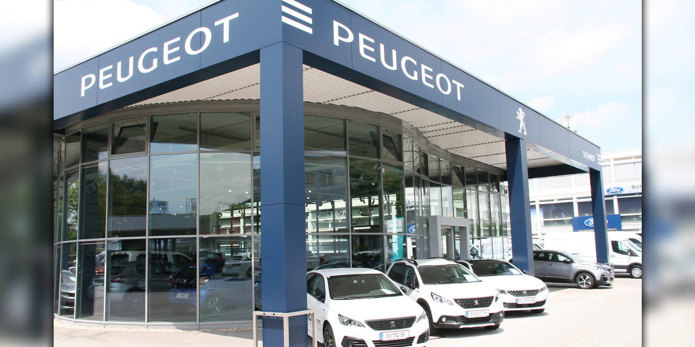 Schmidt Automobile Peugeot Standort in der Alpenstraße in Salzburg.